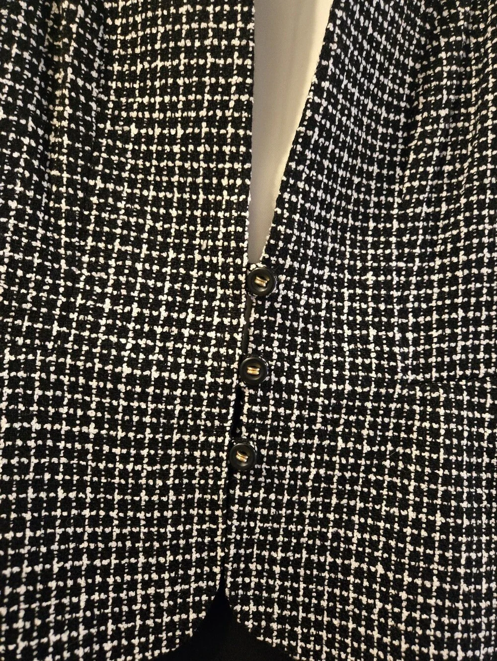 Vintage Chadwicks Size 6 Black and White Tweed Jacket and Sheath Dress